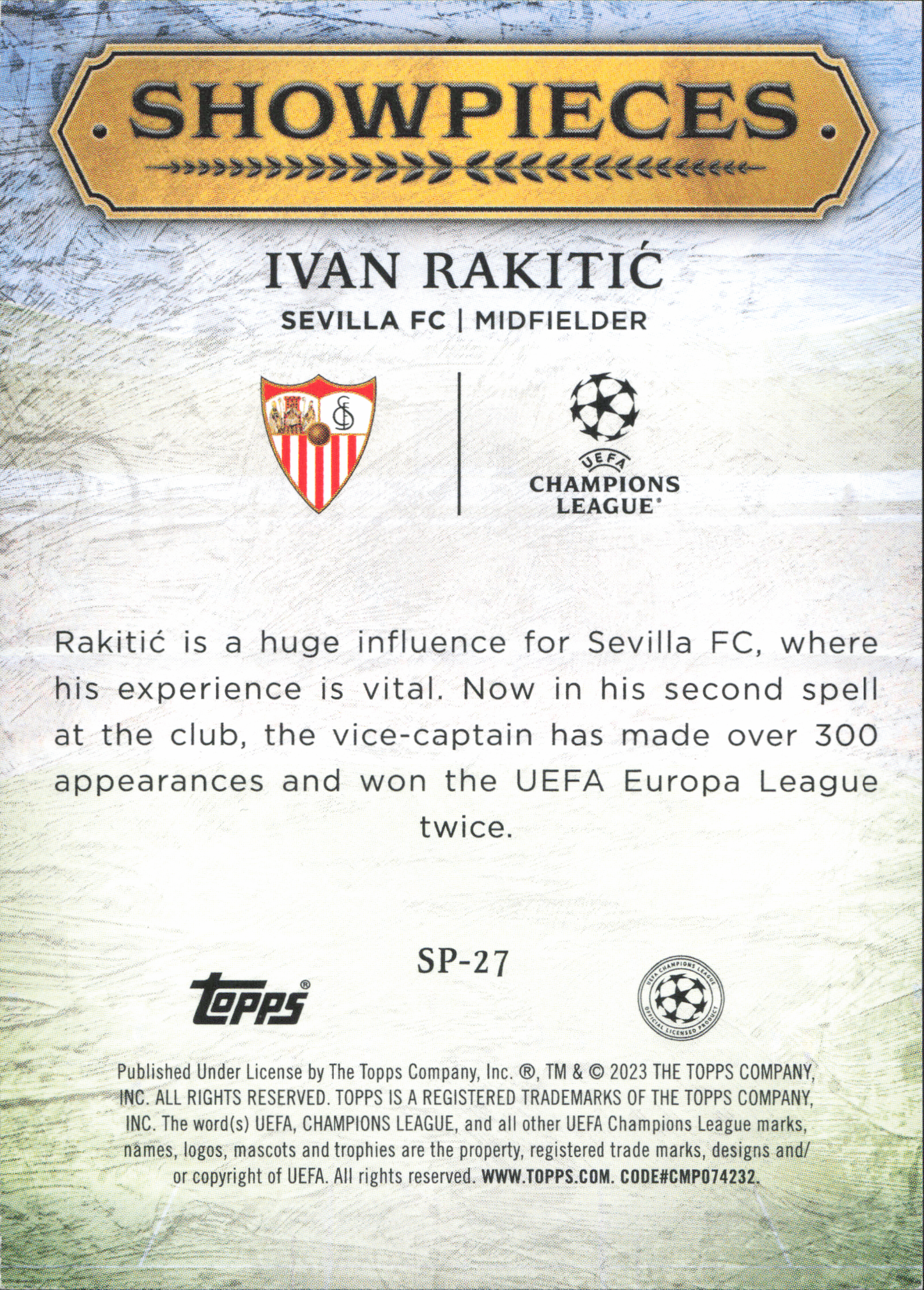 Ivan Rakitic Showpieces Topps Superstars