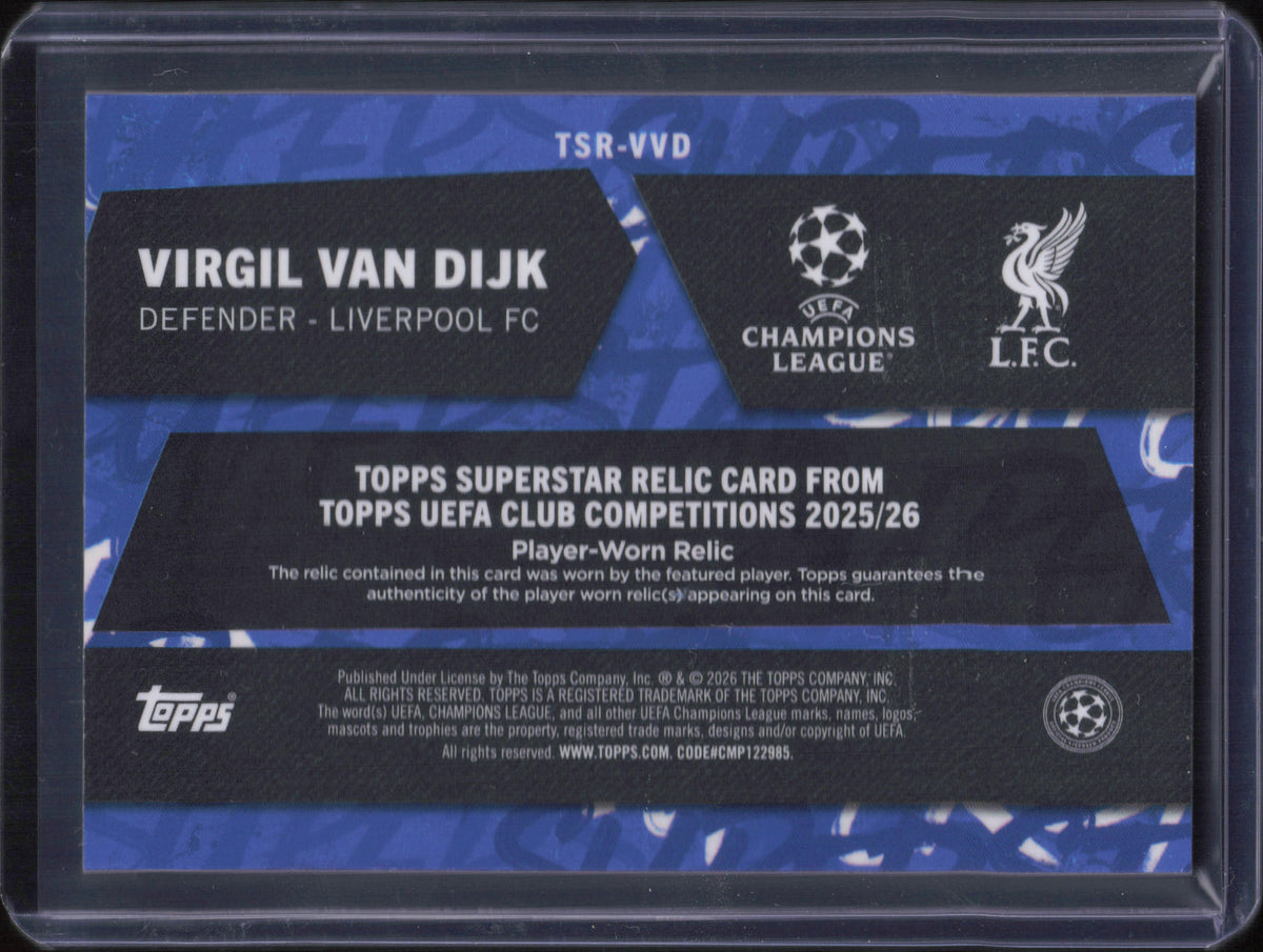 Virgil Van Dijk Player-Worn Patch Topps Flagship