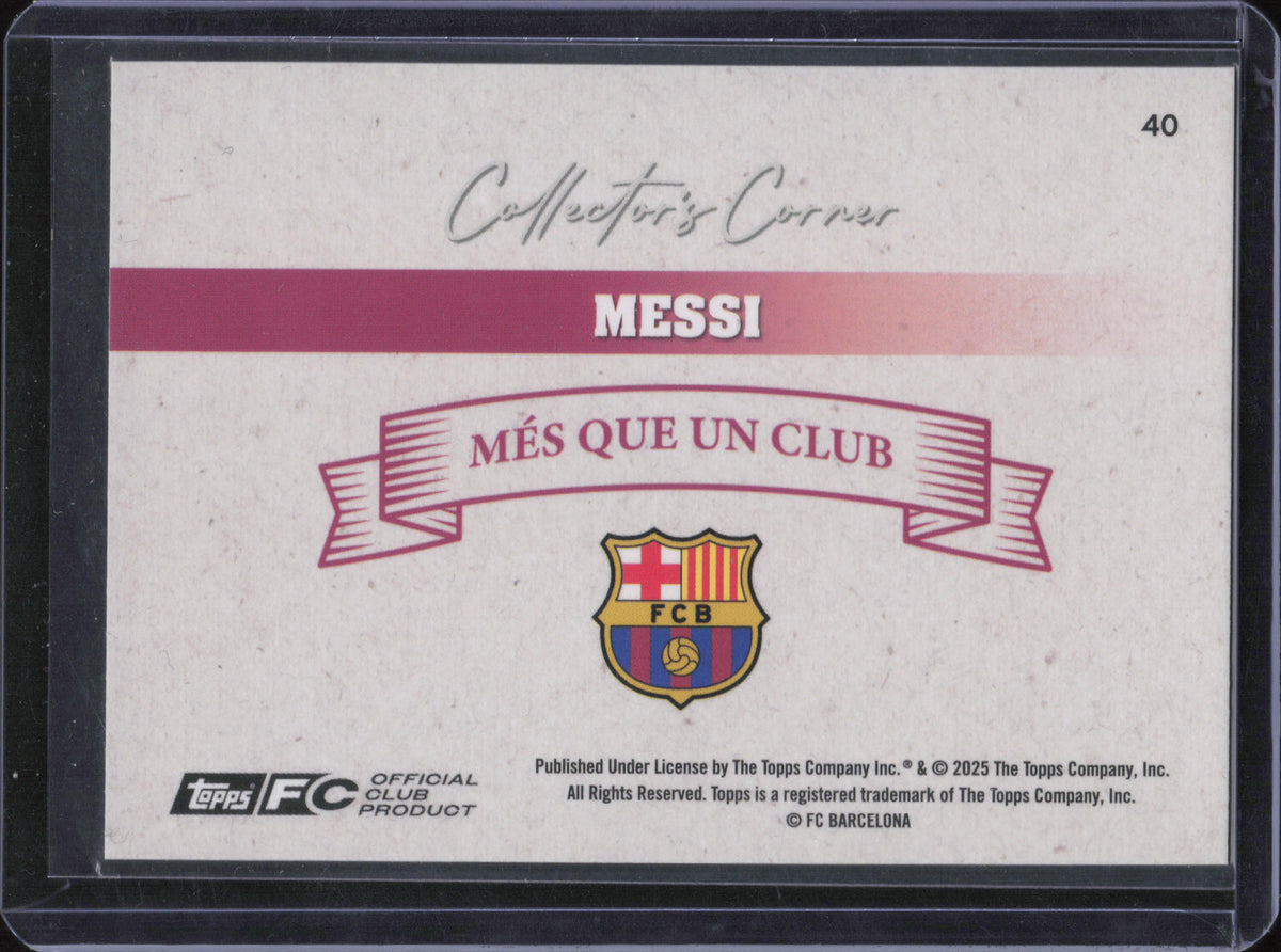 Lionel Messi Collector's Corner Halo Parallel Topps Barcelona Team Set