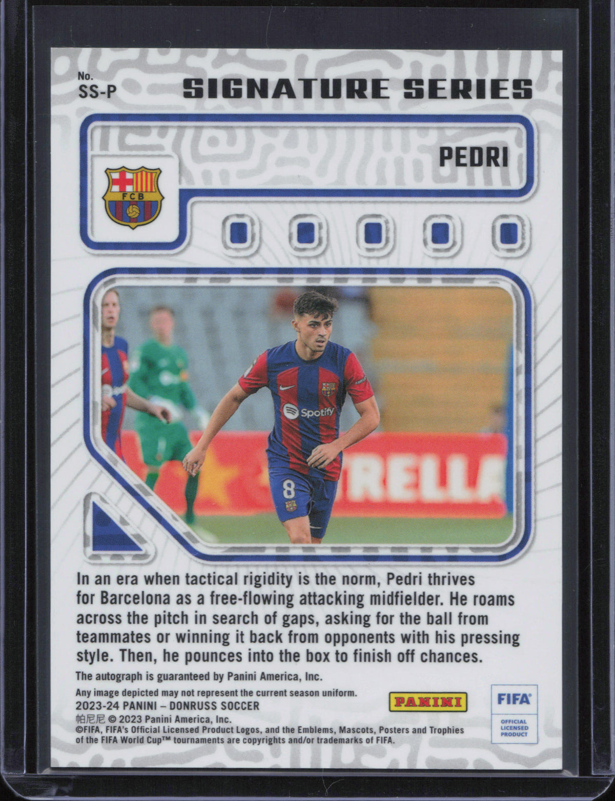 Pedri Autograph Panini Donruss FIFA Signature Series