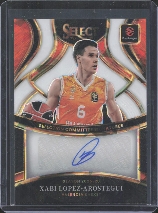 Xabi Lopez-Arostegui Autograph Numbered /49 Panini Select EuroLeague