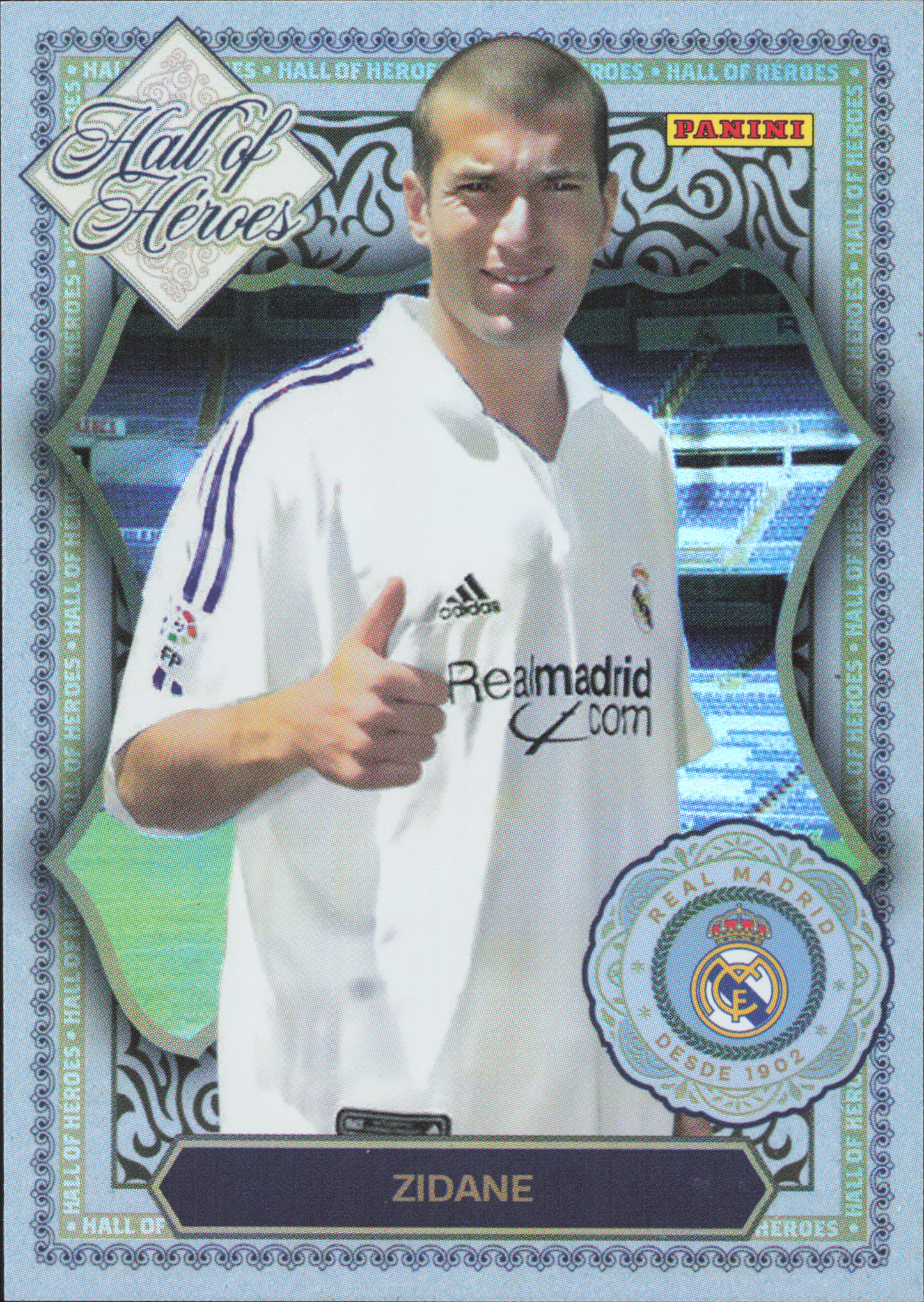 Zinedine Zidane Hall of Heroes Panini Club Real Madrid