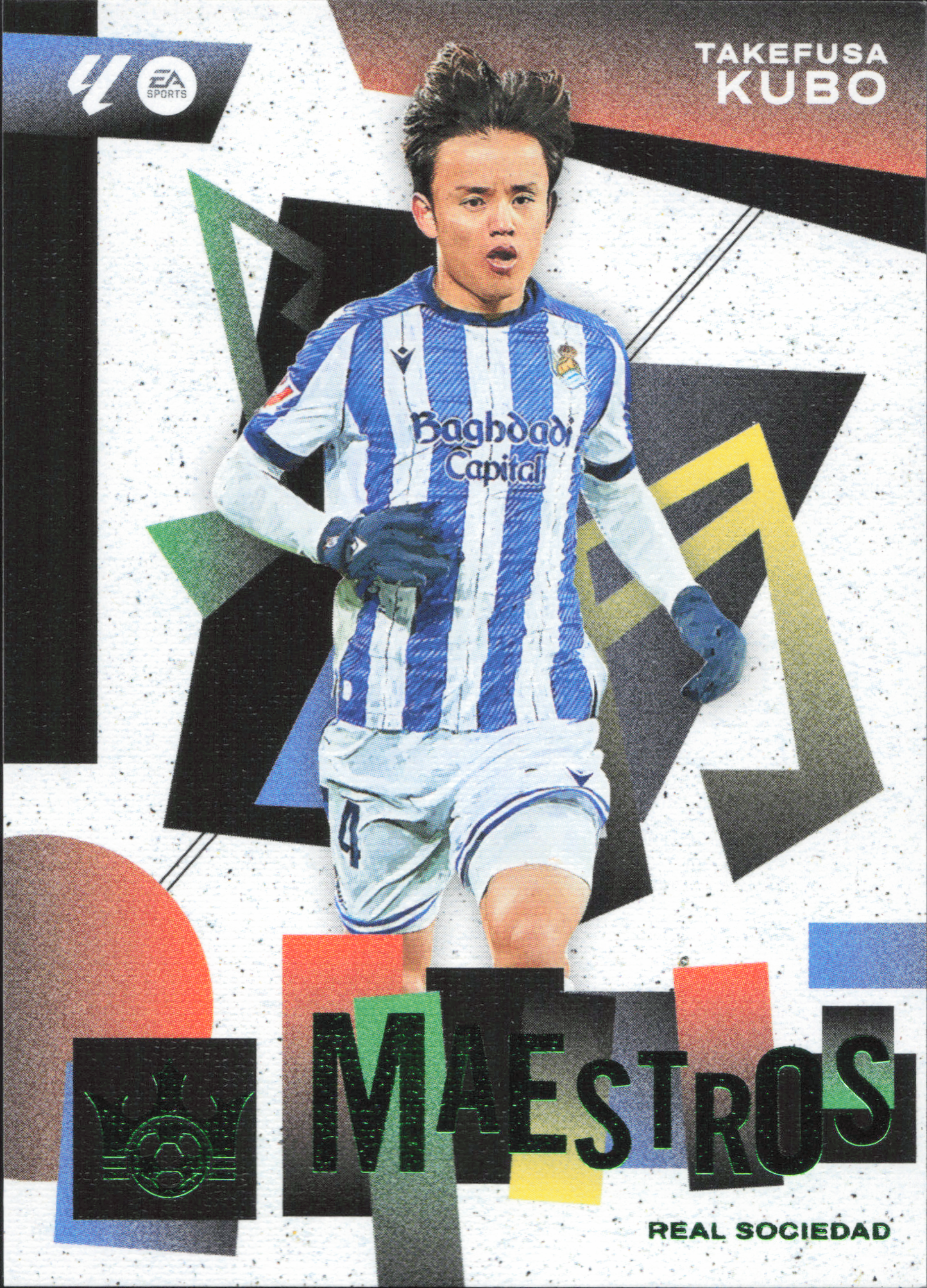 Takefusa Kubo Green Parallel Maestros Panini Pitch Kings La Liga