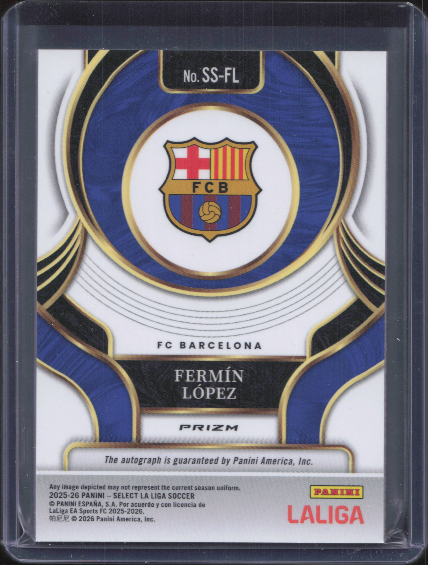 Fermin Lopez Autograph Blue Pulsar Panini Select La Liga