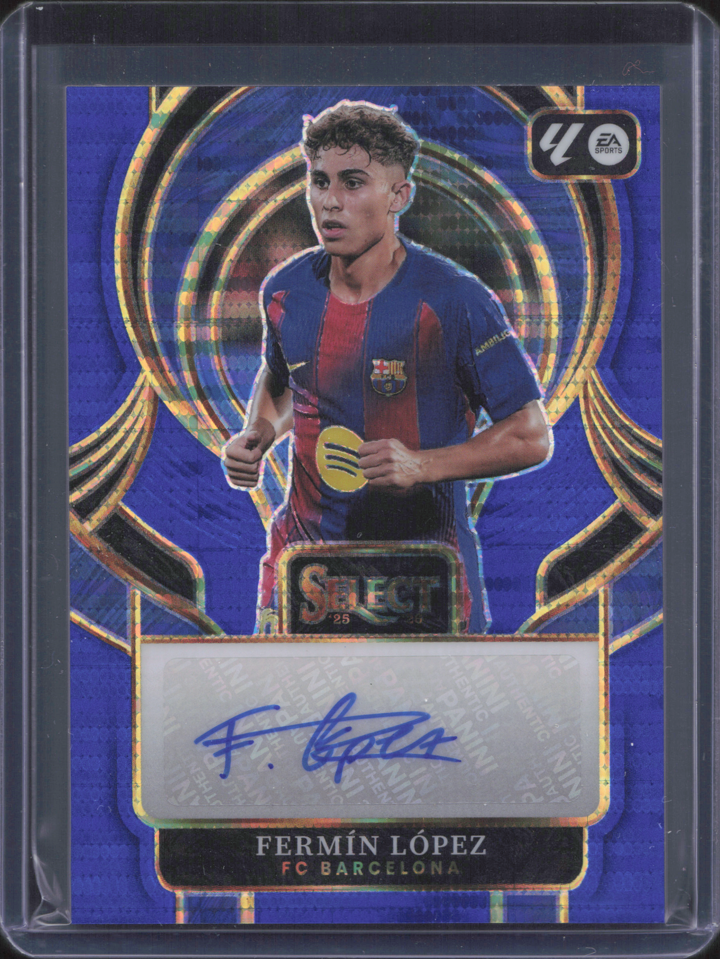 Fermin Lopez Autograph Blue Pulsar Panini Select La Liga