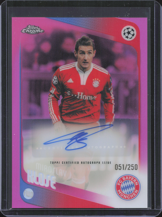 Miroslav Klose Autograph Numbered /250 Topps Chrome UCC