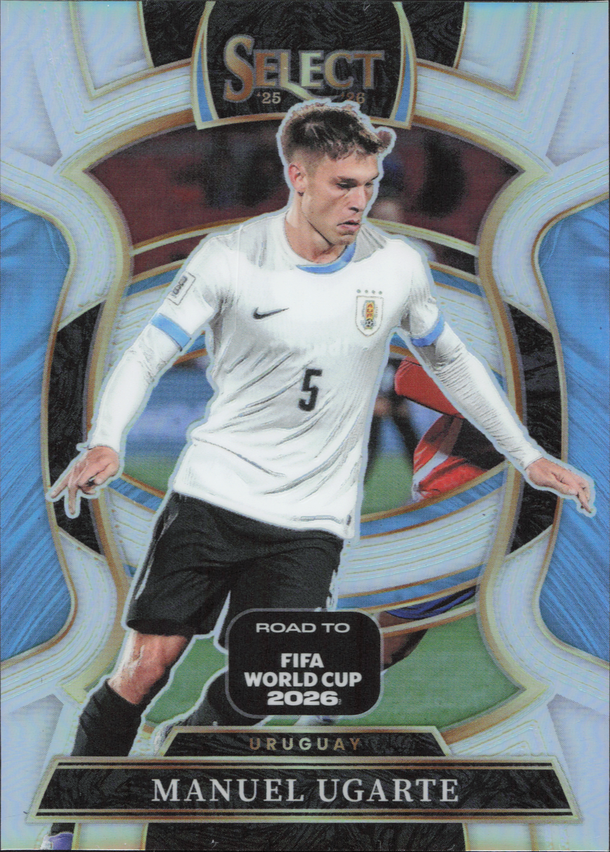 Manuel Ugarte Silver Prizm Panini Select World Cup