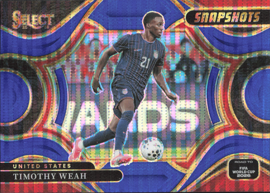 Timothy Weah Snapshots Blue Pulsar Panini Select World Cup