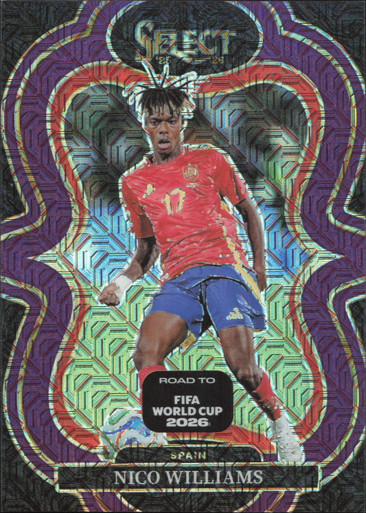 Nico Williams Purple Mojo Panini Select World Cup