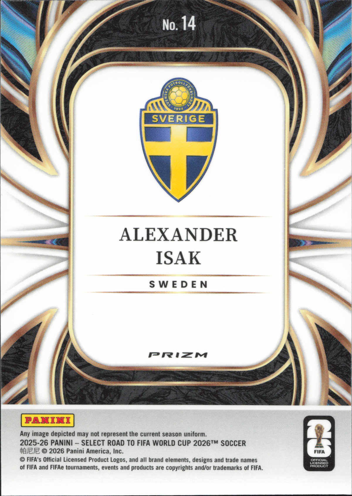 Alexander Isak Equalizers Blue Pulsar Panini Select World Cup