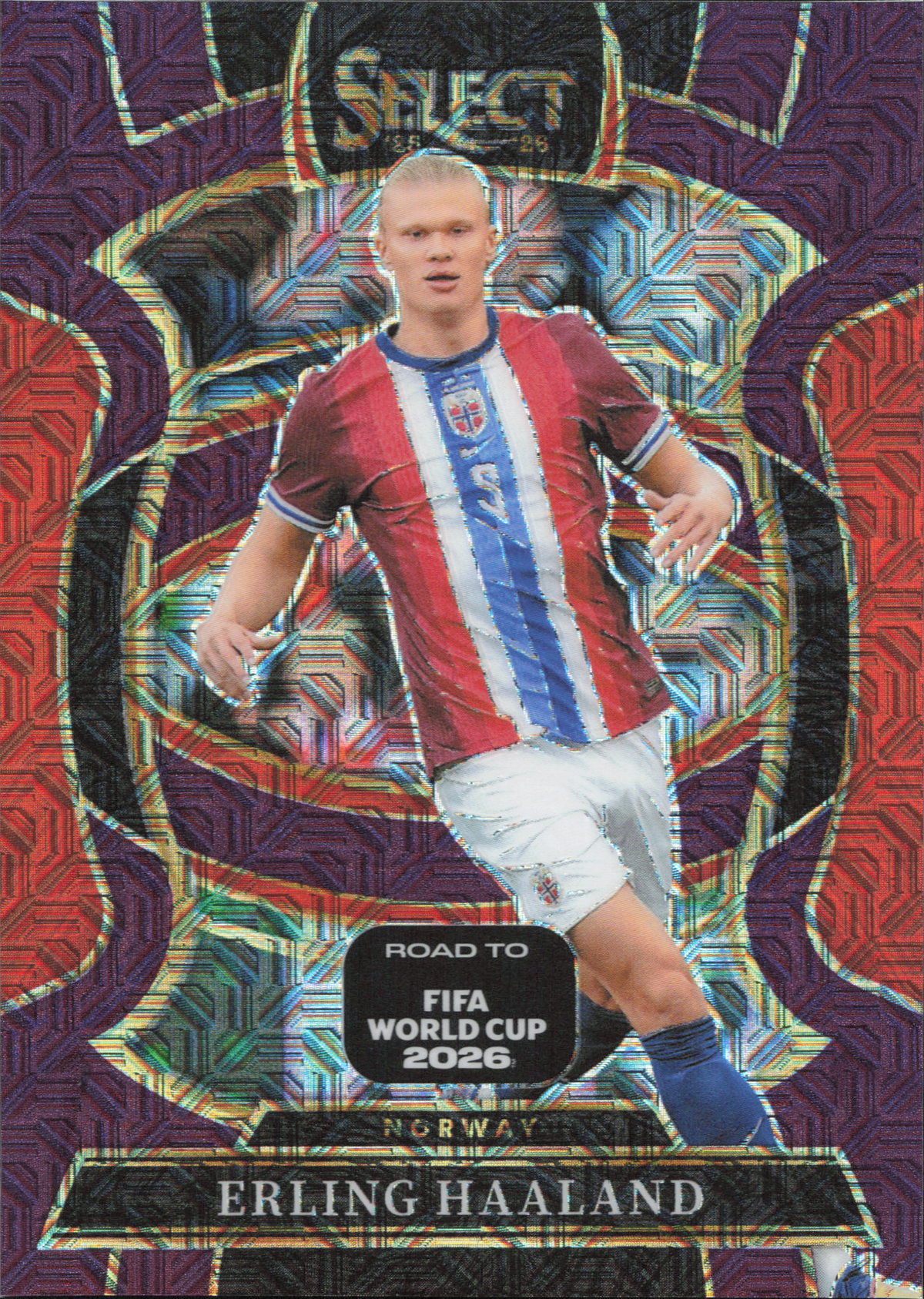 Erling Haaland Purple Mojo Panini Select World Cup