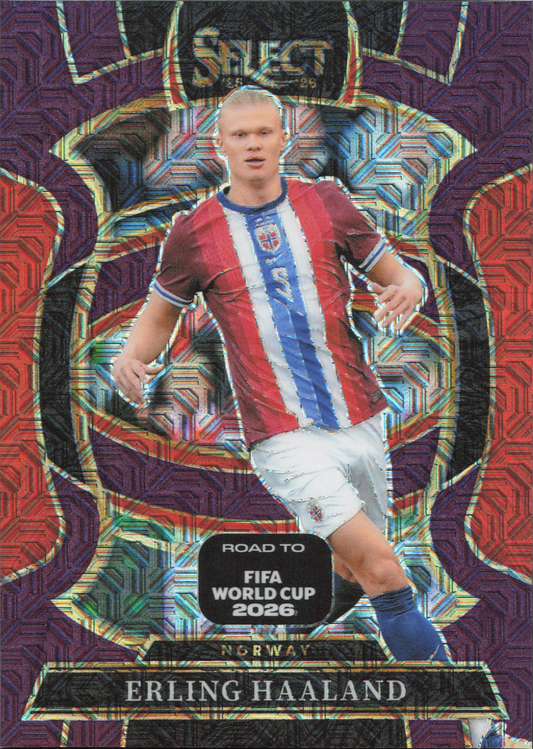 Erling Haaland Purple Mojo Panini Select World Cup