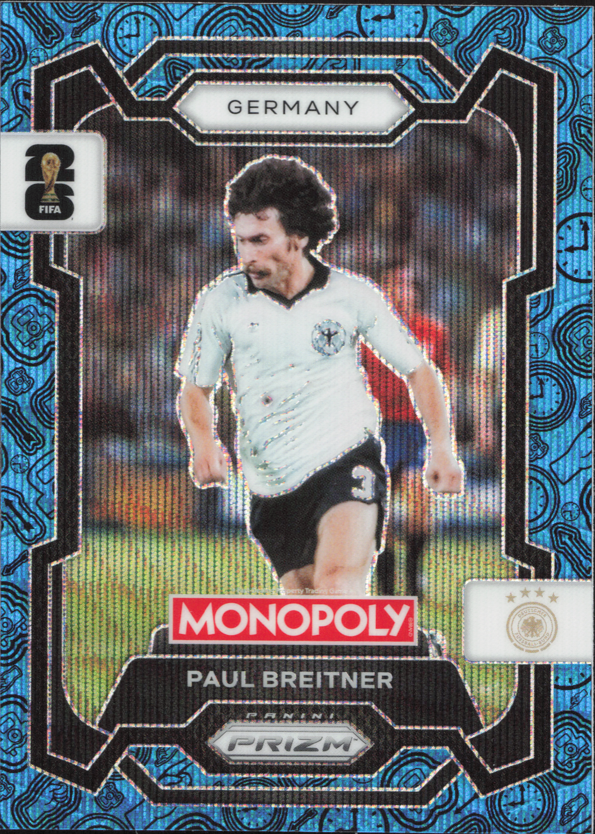 Paul Breitner Blue Wave Panini Prizm Monopoly World Cup