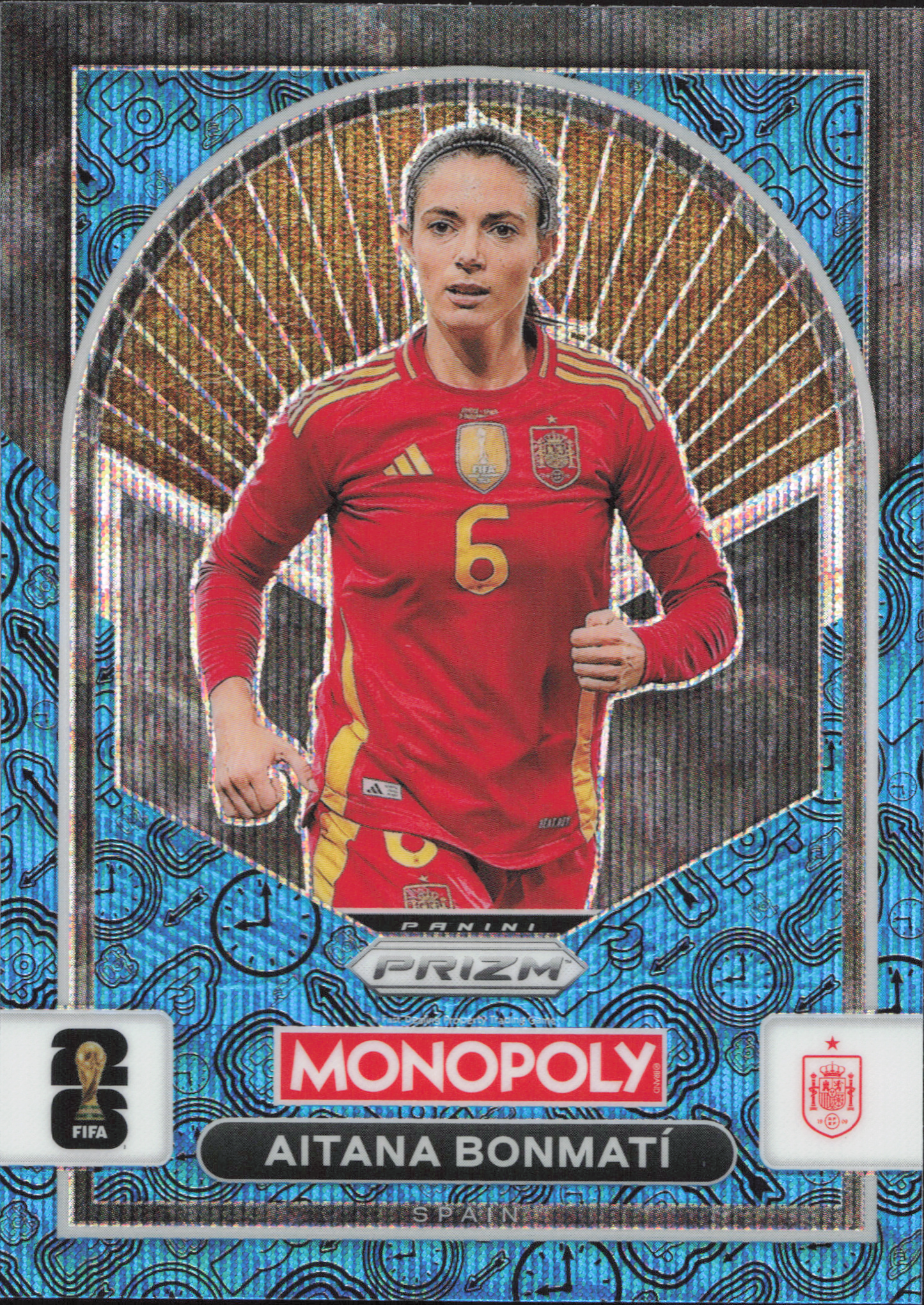 Aitana Bonmati Blue Wave Panini Prizm Monopoly World Cup