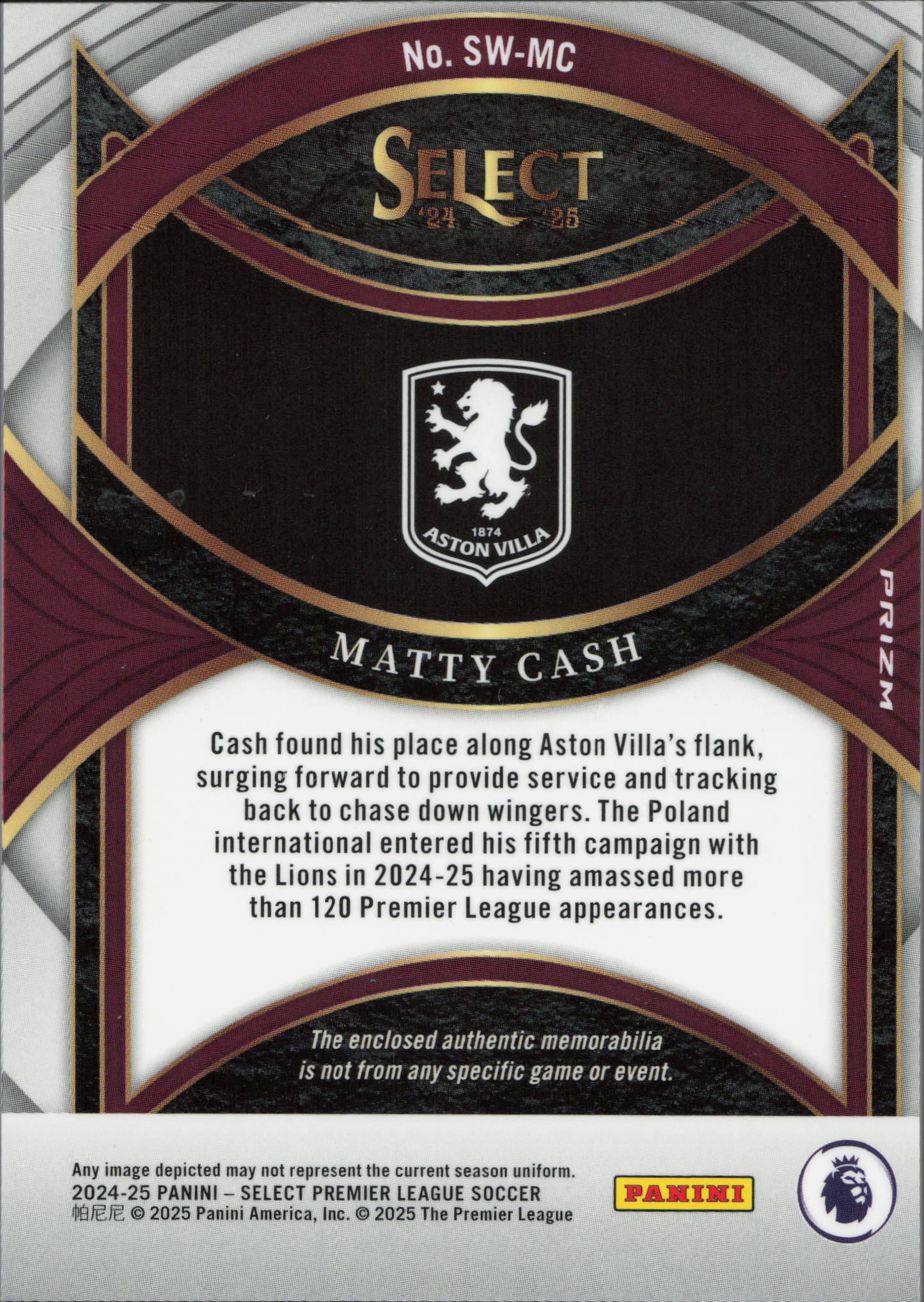 Matty Cash Patch Panini Select EPL