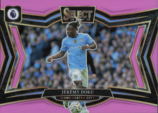 Jeremy Doku Numbered /99 Panini Select EPL
