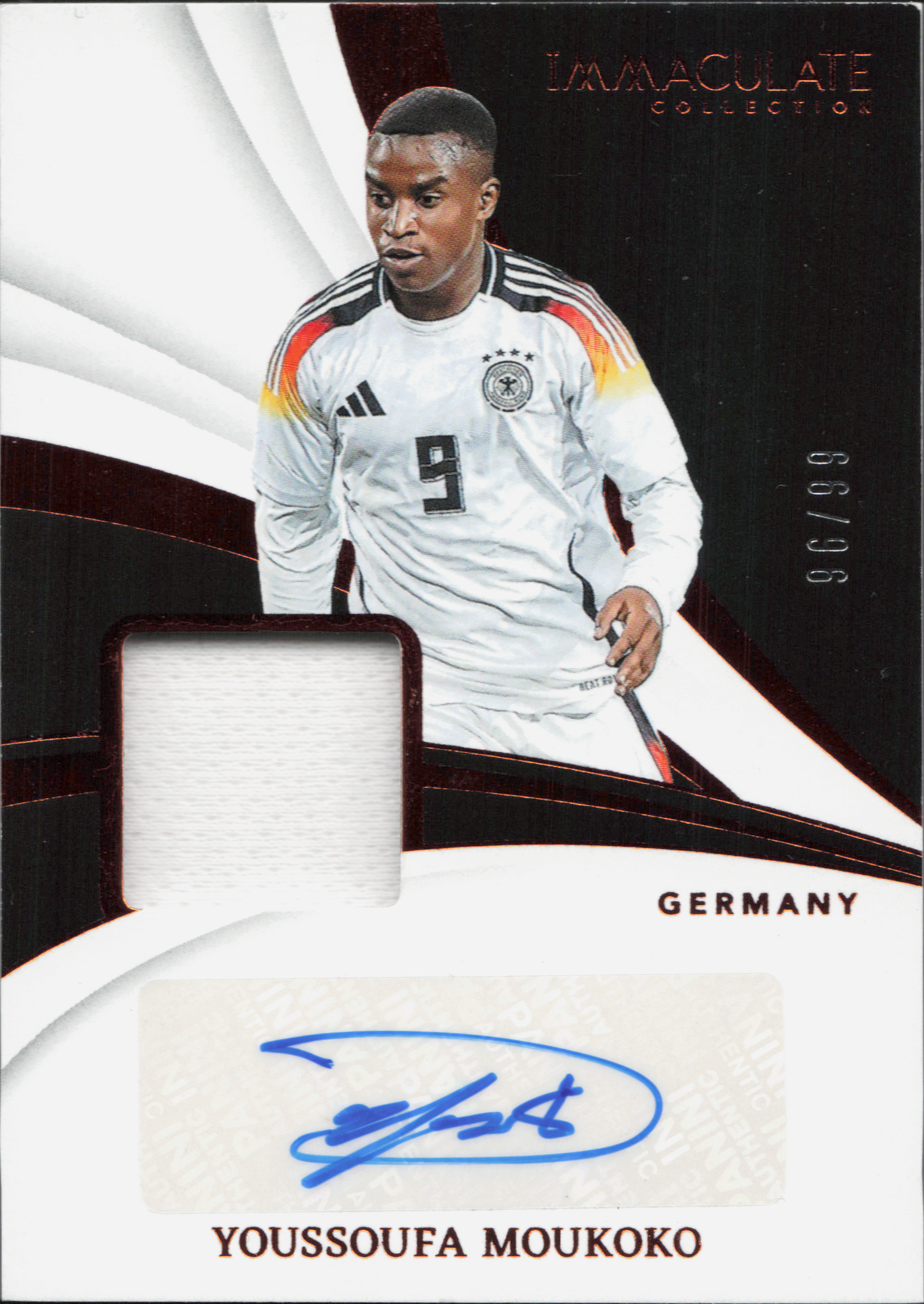 Youssoufa Moukoko Patch Autograph Numbered /99 Panini Immaculate