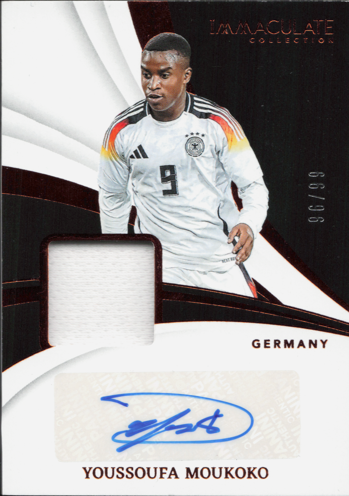 Youssoufa Moukoko Patch Autograph Numbered /99 Panini Immaculate