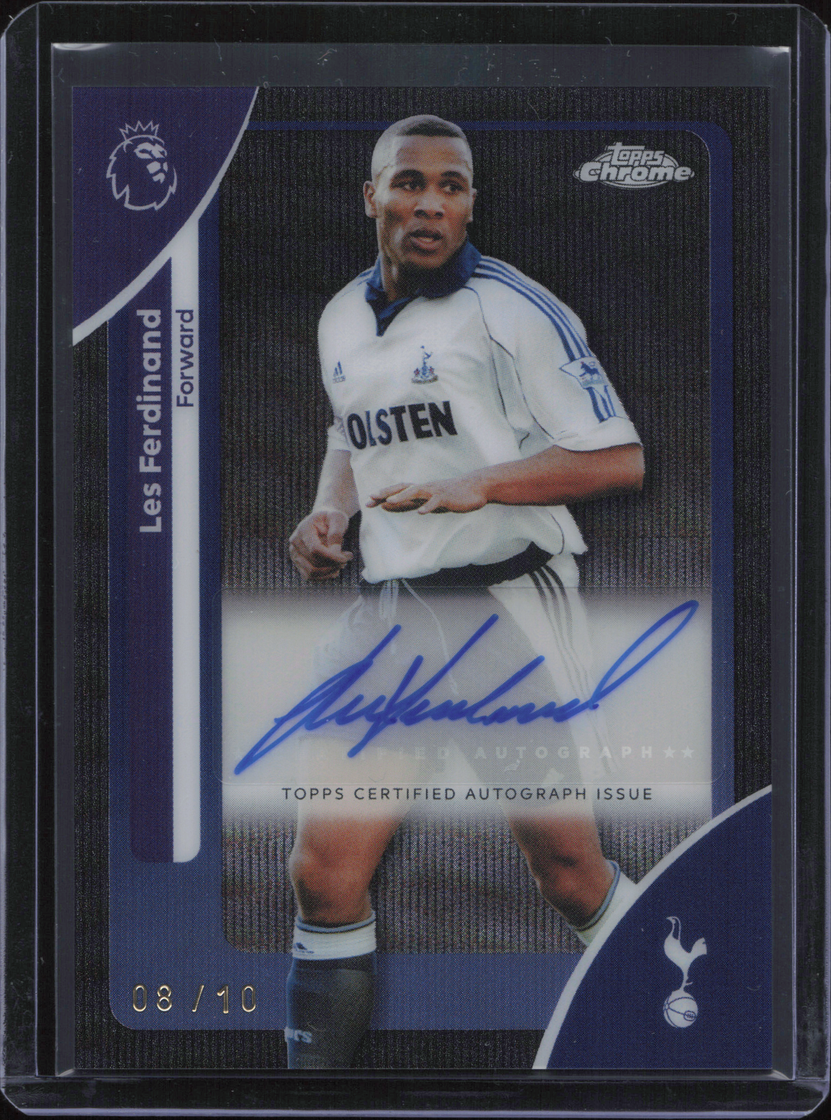 Les Ferdinand Autograph Numbered /10 Topps Chrome EPL