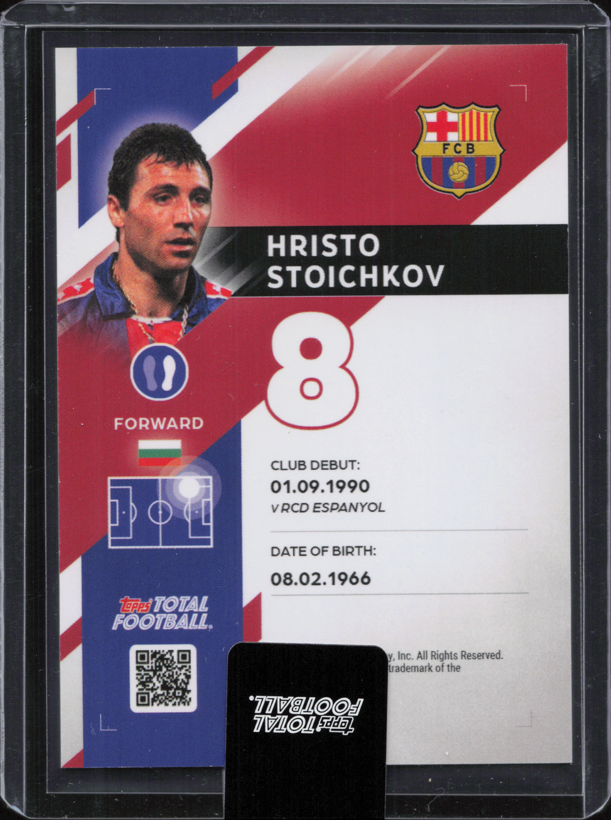 Hristo Stoichkov Numbered /50 Topps Total Football