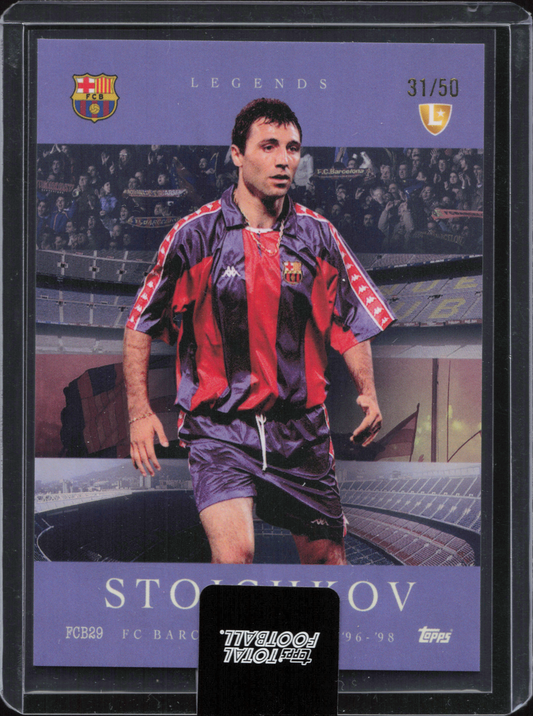 Hristo Stoichkov Numbered /50 Topps Total Football