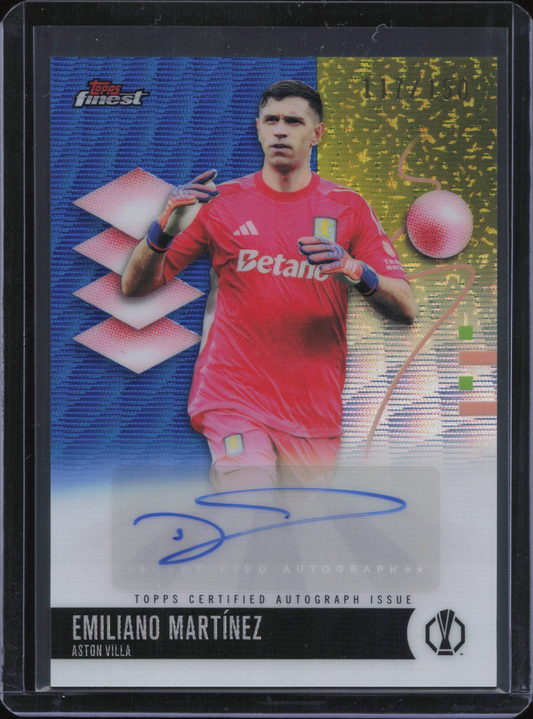 Emiliano Martinez Autograph Numbered /150 Topps Finest