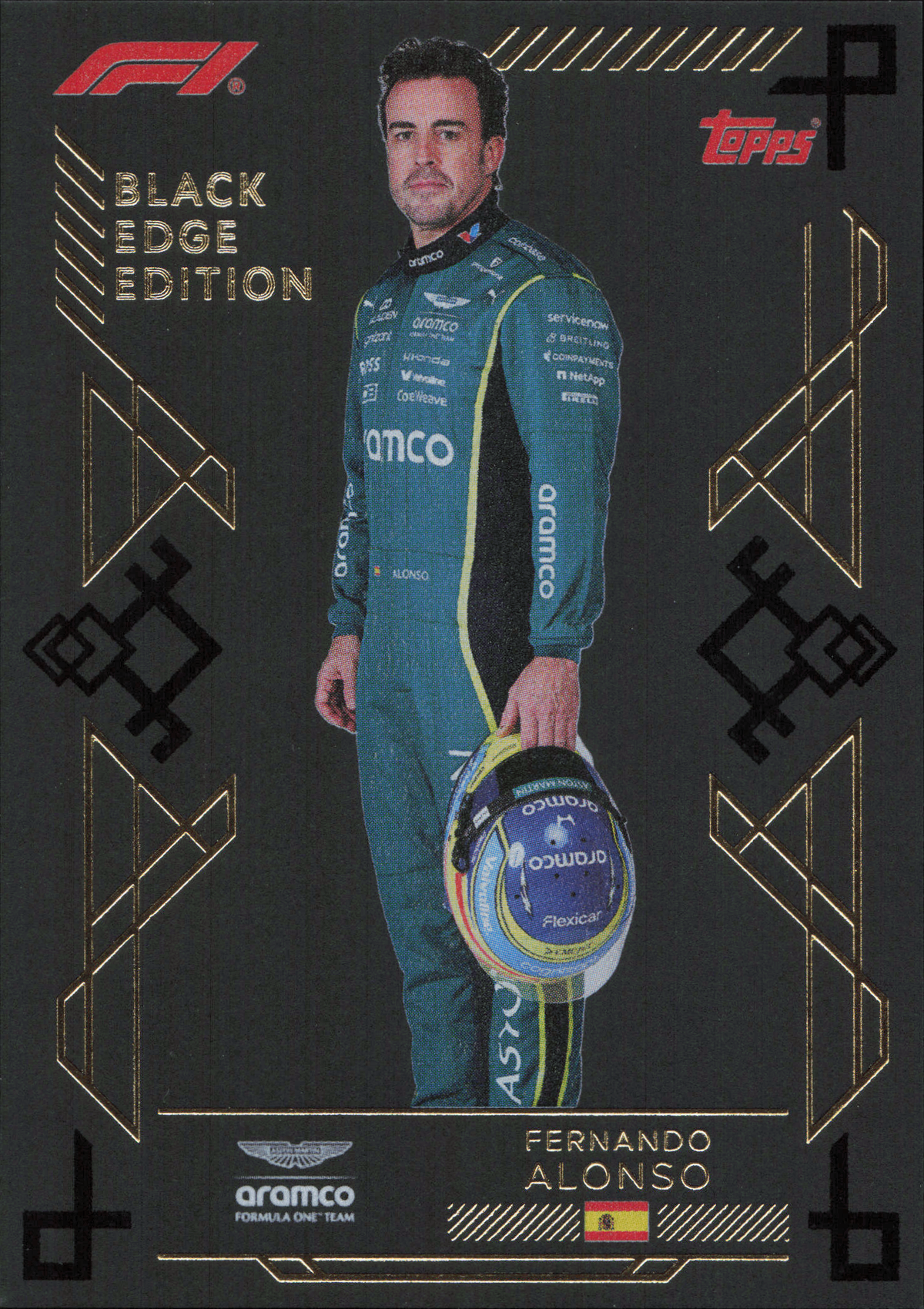 Fernando Alonso Black Edge Edition Topps Turbo Attax