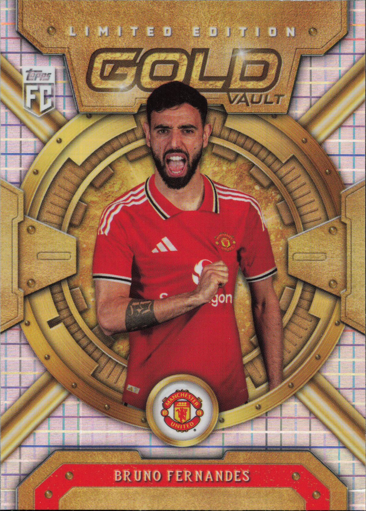 Bruno Fernandes Gold Vault Limited Edition Topps Manchester United Fan Set