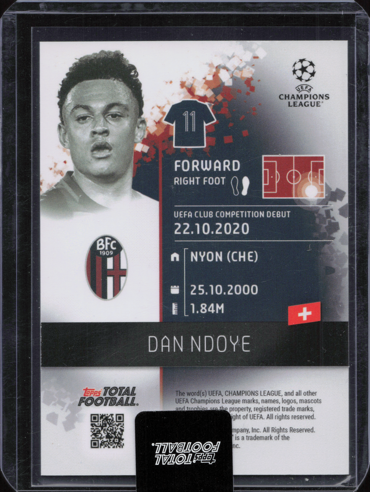 Dan Ndoye Numbered /25 Topps Total Football