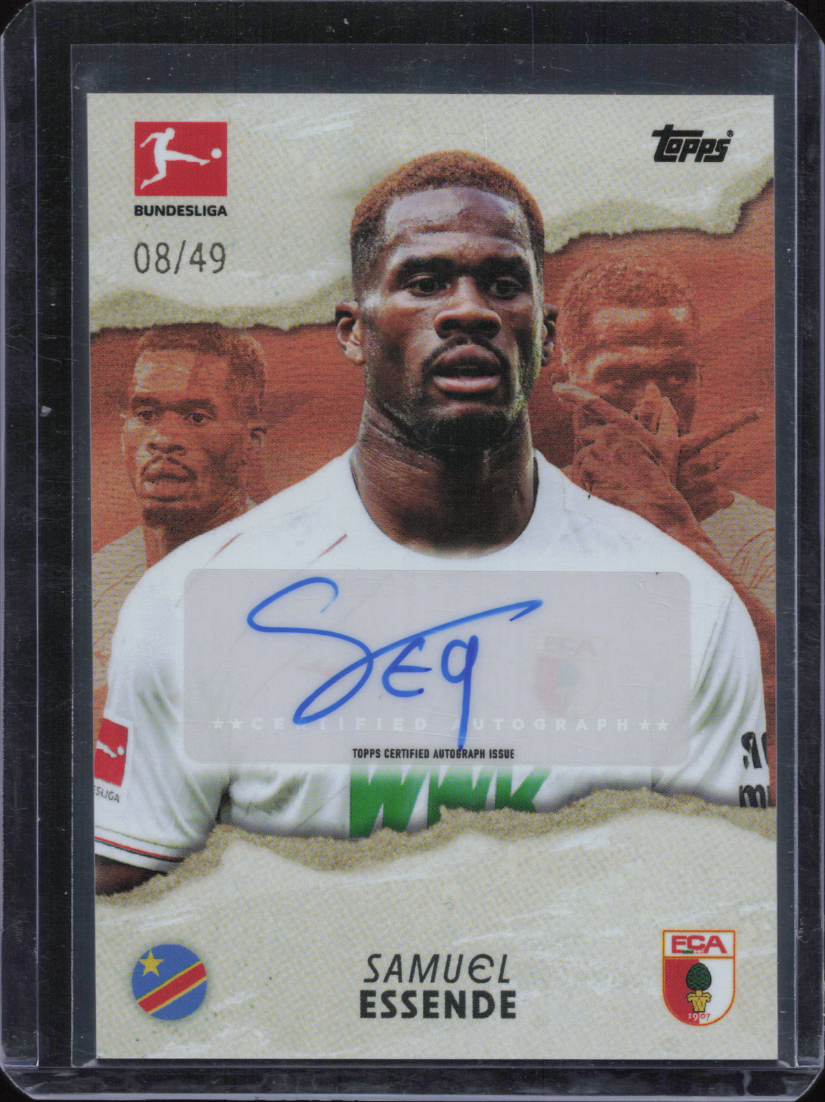 Samuel Essende Autograph Numbered /49 Topps International Stars Bundesliga