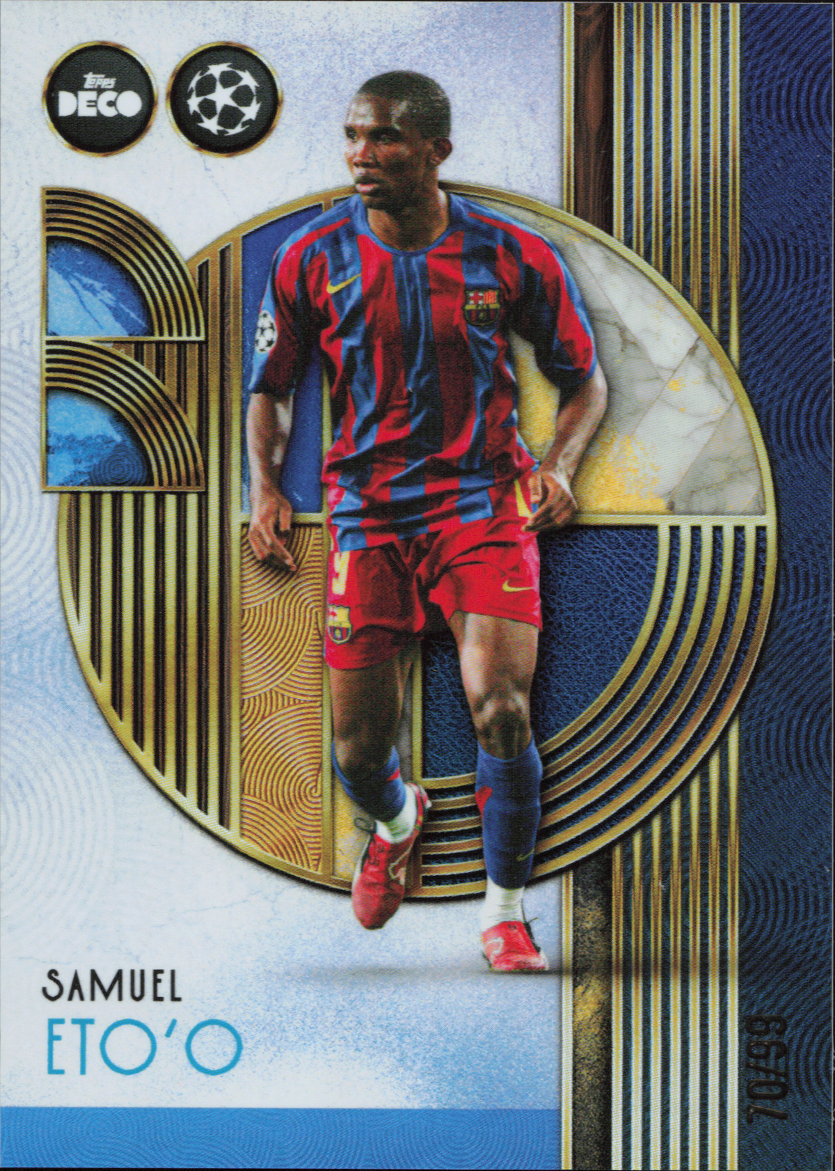 Samuel Eto'o Numbered /99 Topps Deco