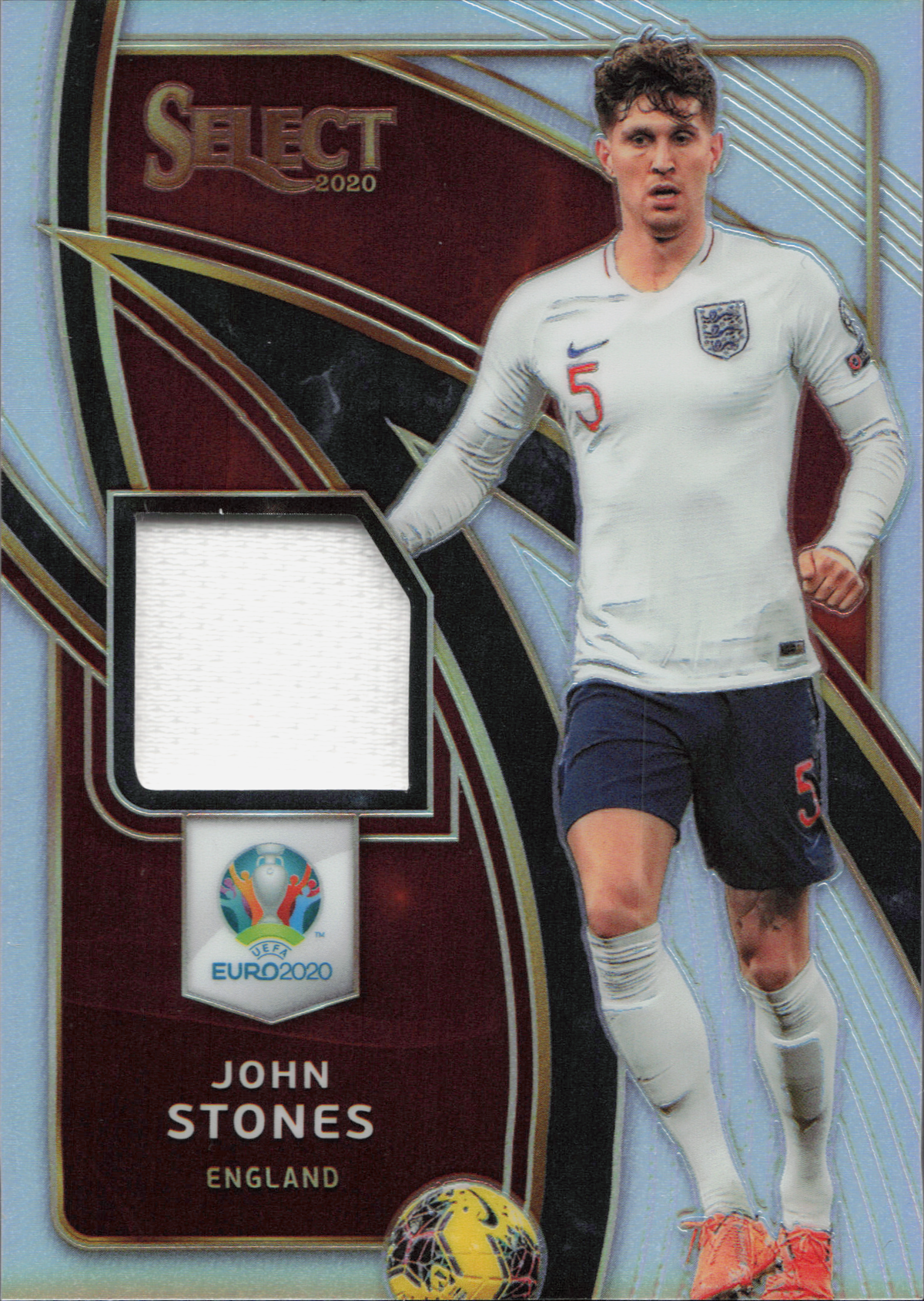 John Stones Player-Worn Patch Panini Select Euro 2020