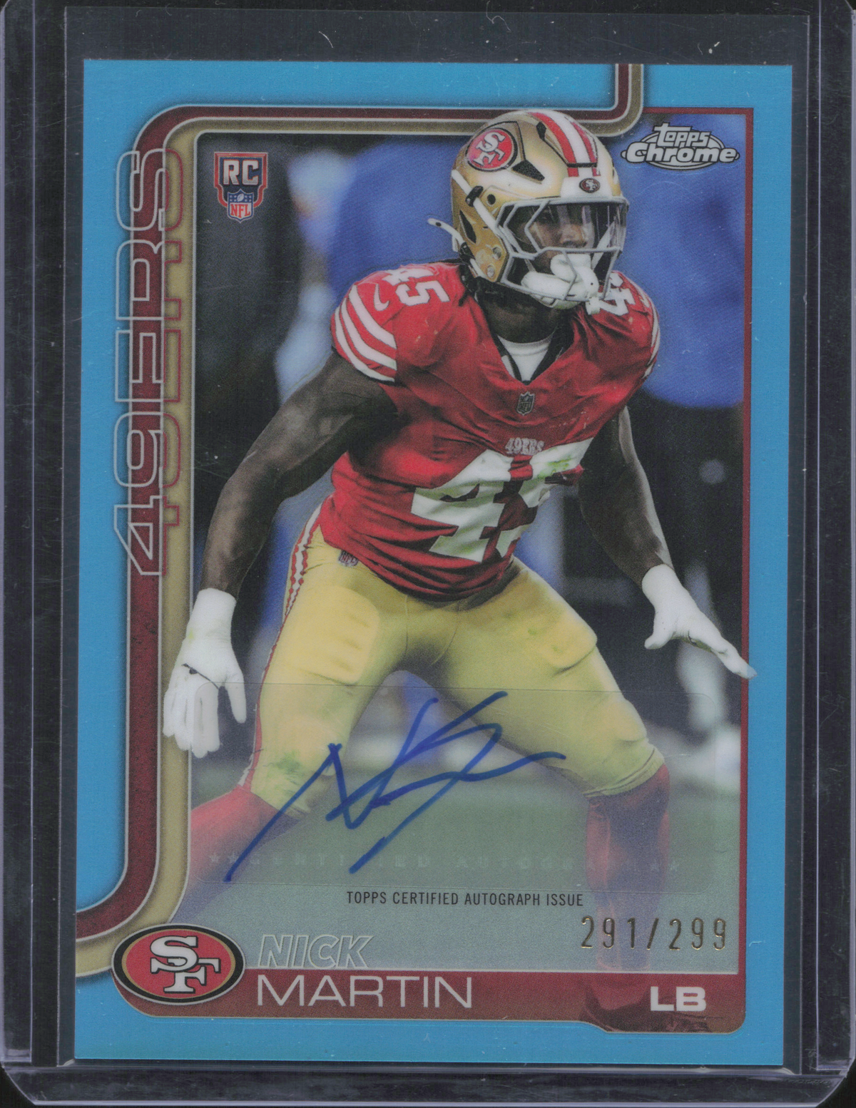 Nick Martin Rookie Autograph Numbered /299 Topps Chrome NFL