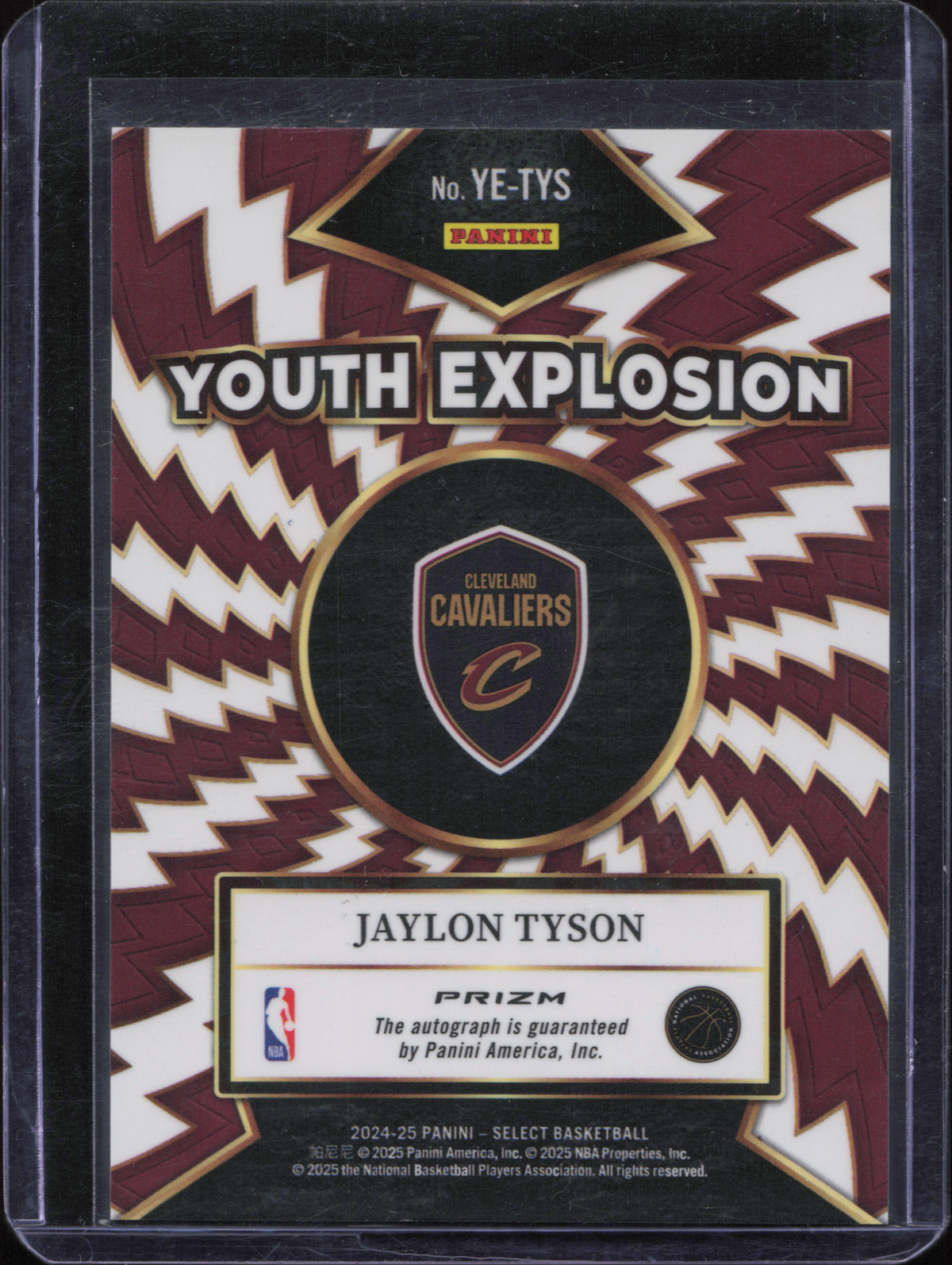 Jaylon Tyson Rookie Autograph Panini Select