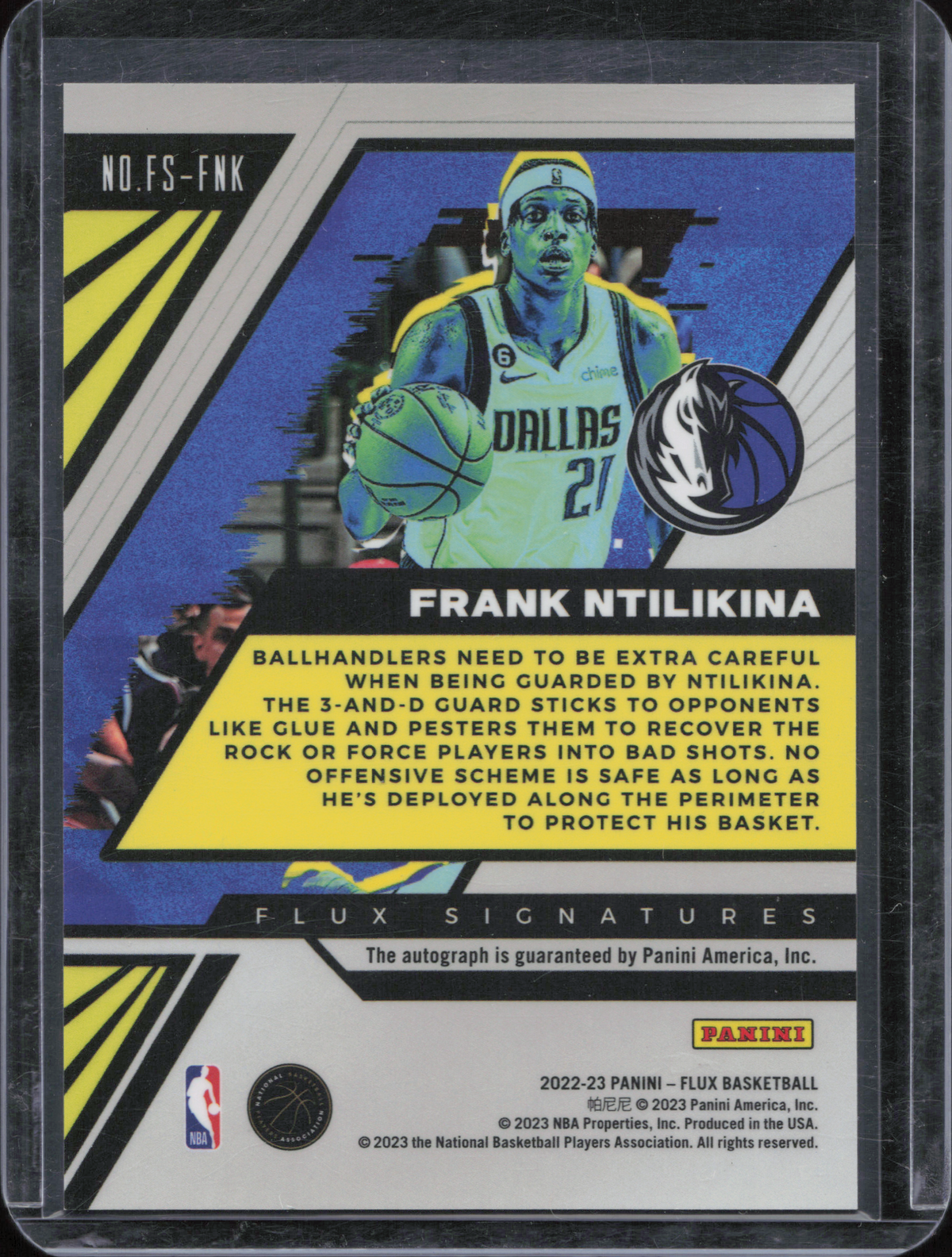 Frank Ntilikina Autograph Panini Flux