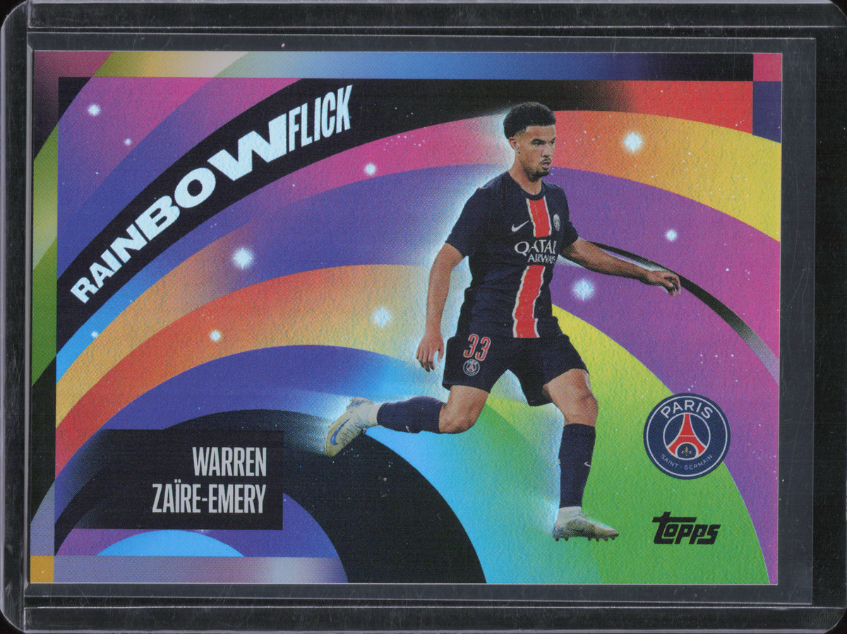 Warren Zaire-Emery Rainbow Flick Case Hit Topps Team Set PSG