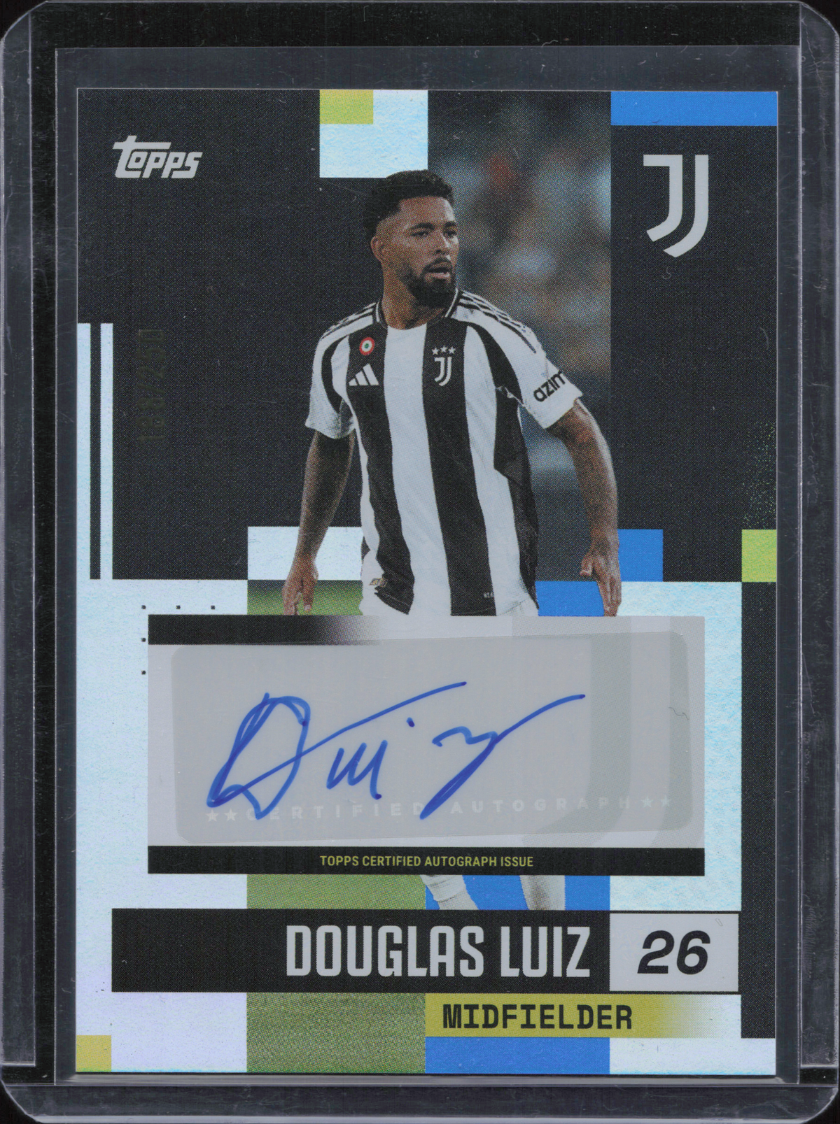 Douglas Luiz Autograph Numbered /250 Topps Team Set Juventus