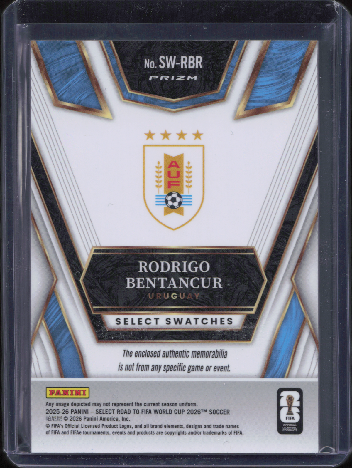 Rodrigo Bentancur Patch Panini Select World Cup