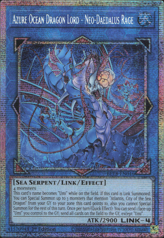 Azure Ocean Dragon Lord - Neo-Daedalus Rage (V.2 - Starlight Rare)