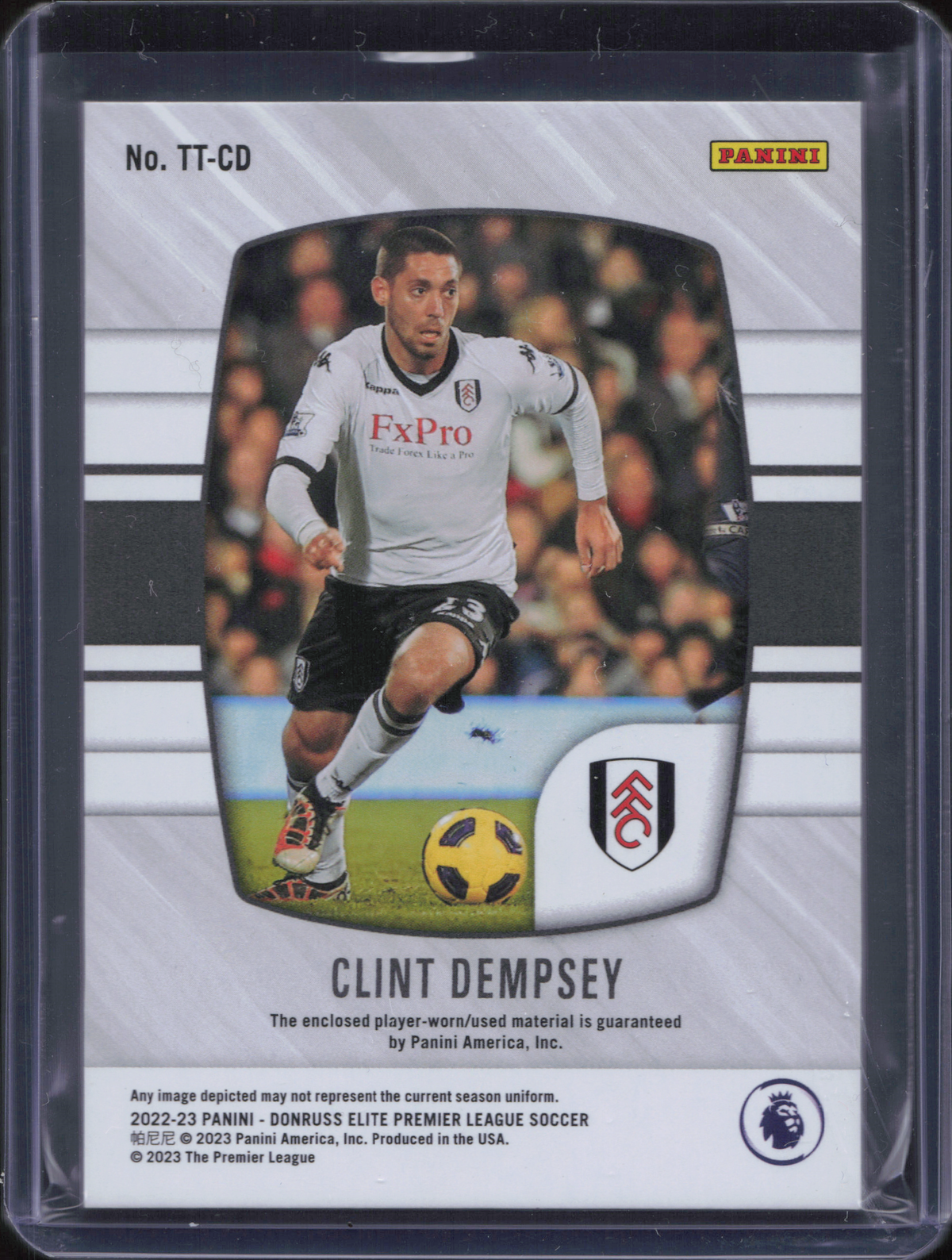 Clint Dempsey Player-Worn Patch Numbered /99 Panini Donruss Elite
