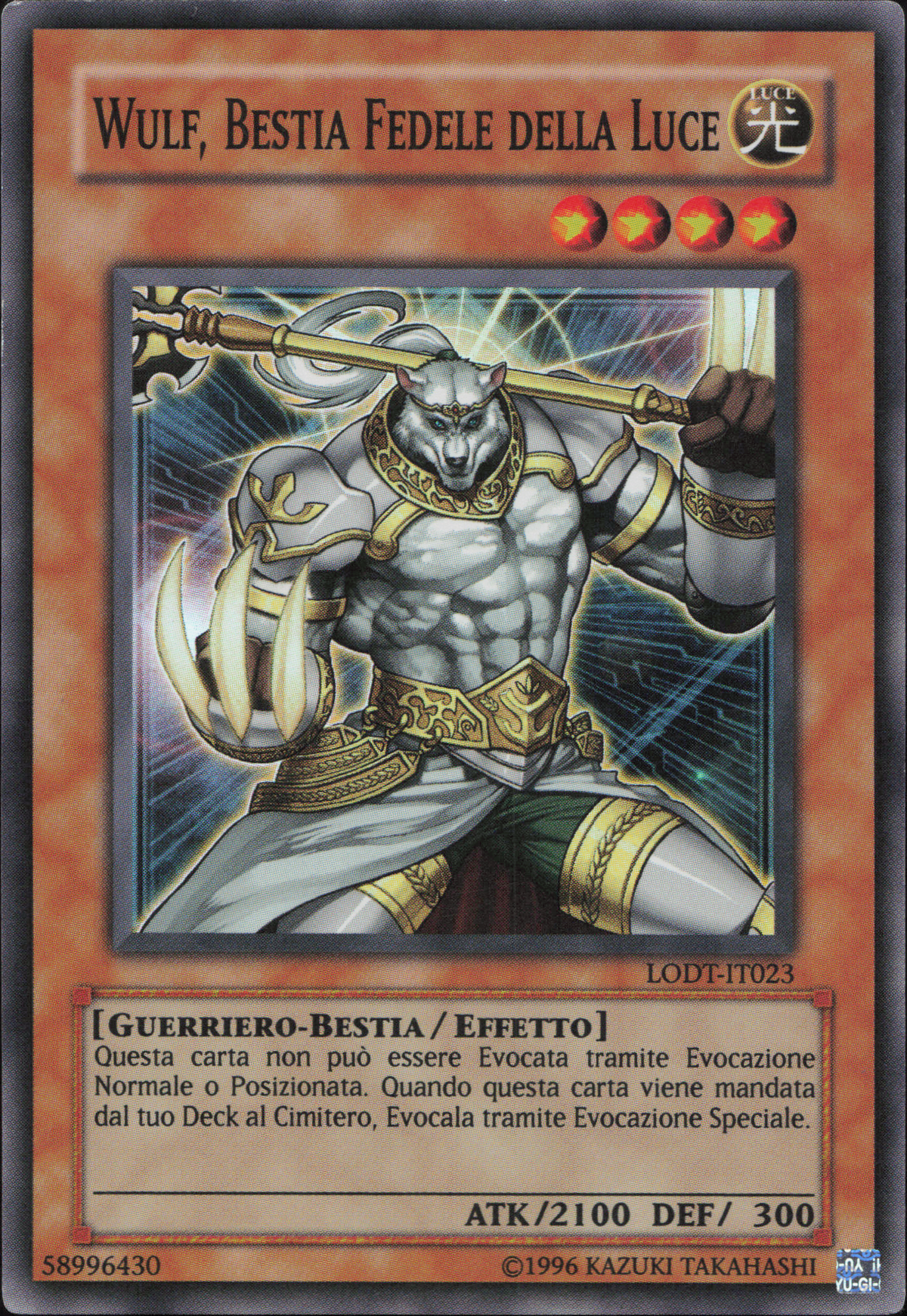 Wulf, Lightsworn Beast (V.1 - Super Rare)(ITALIAN)
