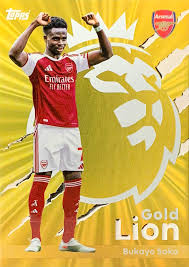 Bukayo Saka Gold Lion Card # GL 1 Topps Premier League 2026