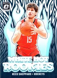 Reed Sheppard White Hot Rookies 2024-25 Donruss Optic #12