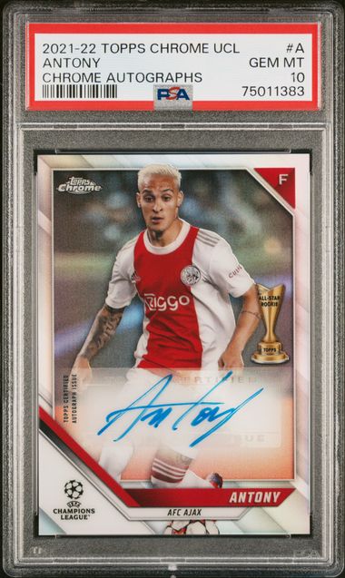 Antony Autograph 2021-22 Topps Chrome UCL (GRADED)(PSA 10)