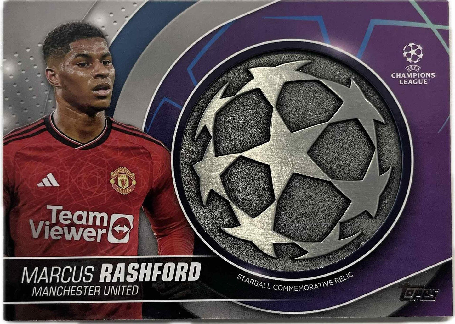 Marcus Rashford #SC-MR 2023-24 Topps UEFA Club Competitions Starball Relic