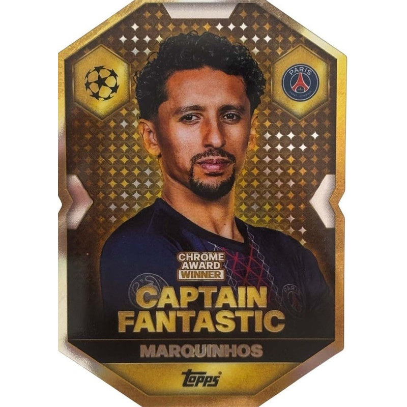 Marquinhos Captain Fantastic Chrome Award Winner PSG Match Attax