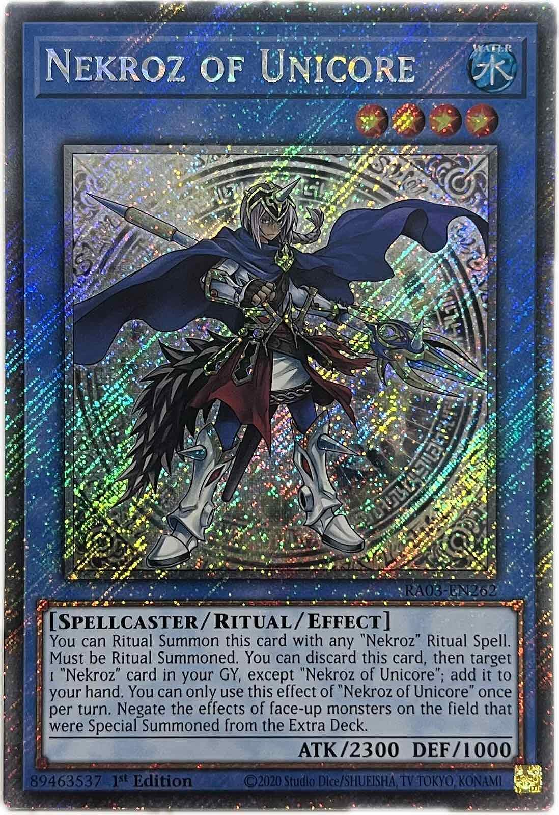 Nekroz of Unicore (V.1 - Platinum Secret Rare)