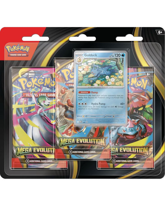 Pok?mon TCG: Mega Evolution 3-Pack Blister - Golduck