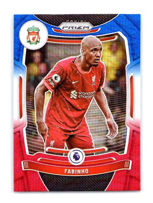 Fabinho Red White Blue Wave 2021-22 Panini Prizm Premier League Soccer
