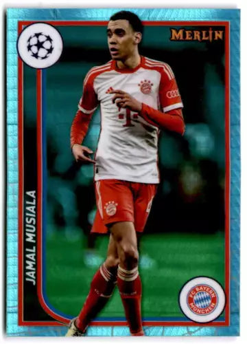 Jamal Musiala Aqua Prism FC Bayern Munchen #41 2024 Topps Merlin